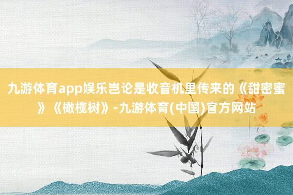 九游体育app娱乐岂论是收音机里传来的《甜密蜜》《橄榄树》-九游体育(中国)官方网站